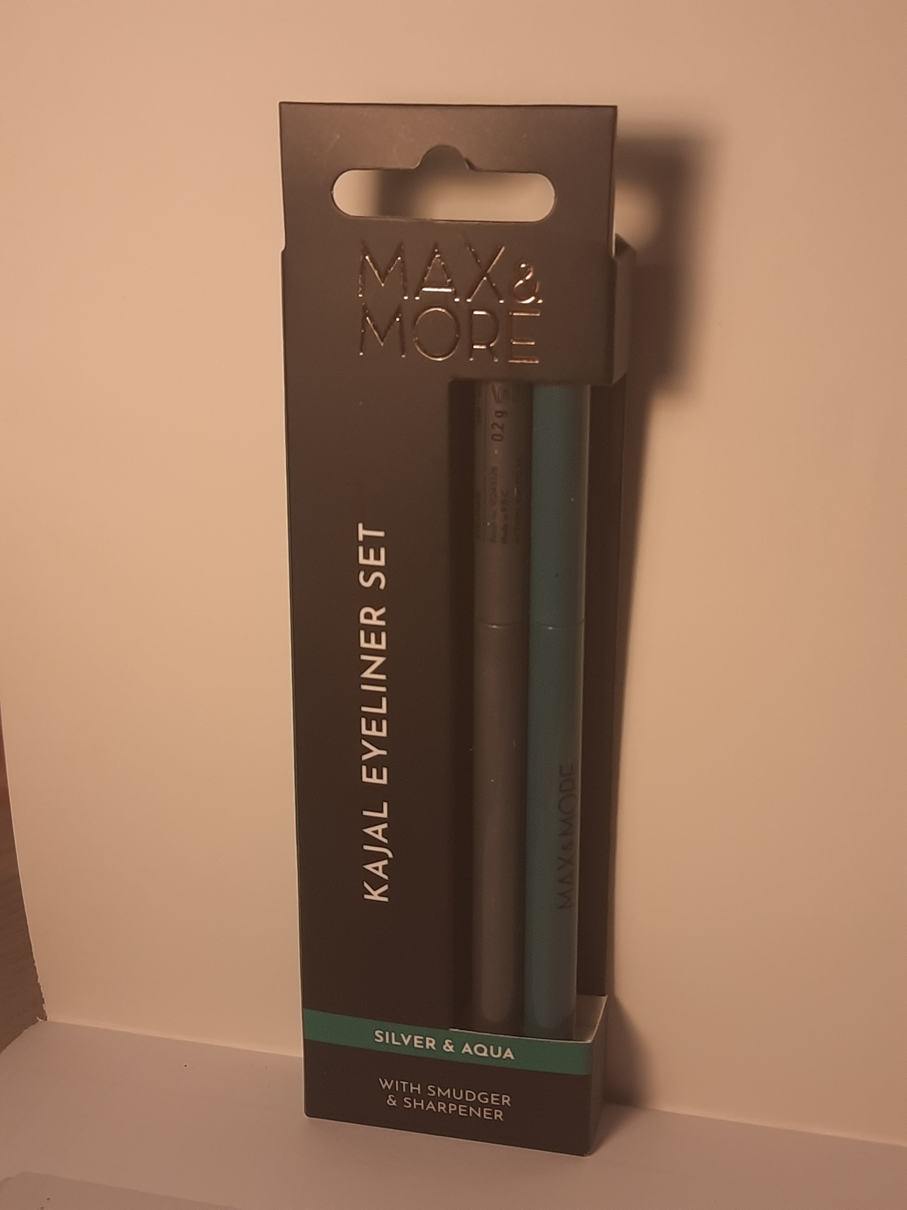 Max & More Kajal Eyeliner Set nella variante colore Silver & Aqua.